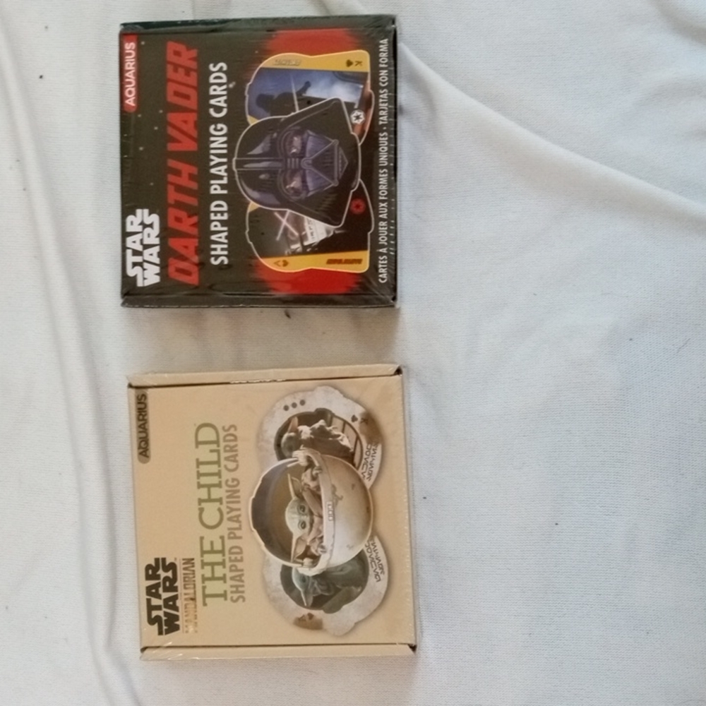 2 ct Darth And Grogu Shaped Playing cards nib Star Wars The Mandalorian